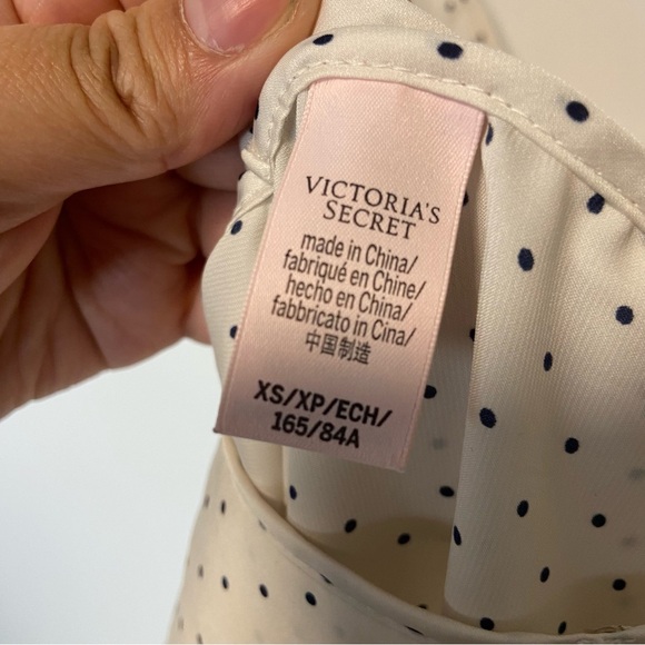 Victoria’s Secret Polka Dot Ruffle Slip Dress & Kimono Set Satin Loungewear Rare - Picture 12 of 14